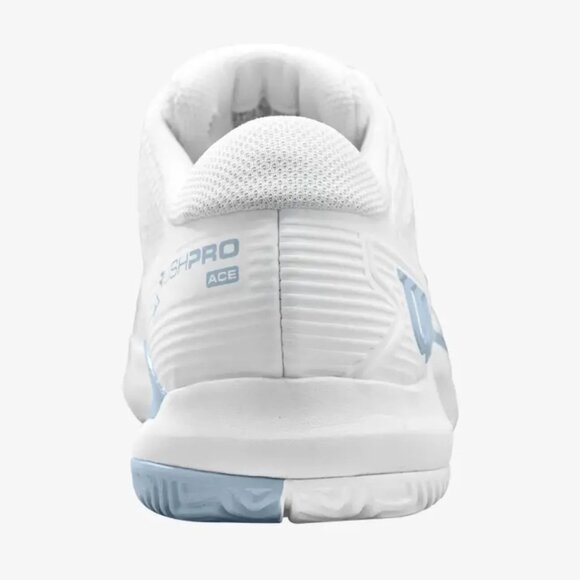 Wilson Rush Pro Ace Women’s Tennis Shoe in White & Baby Blue, Size 9 - Picture 5 of 8